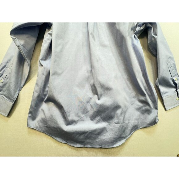 Club Room Mens Pinpoint Oxford Dress Shirt Size 16 32/33 Light Blue Pocket - Picture 11 of 13